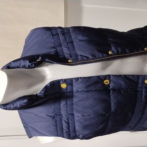 Lily Pulitzer navy blue puffer vest. Small. Mint condition